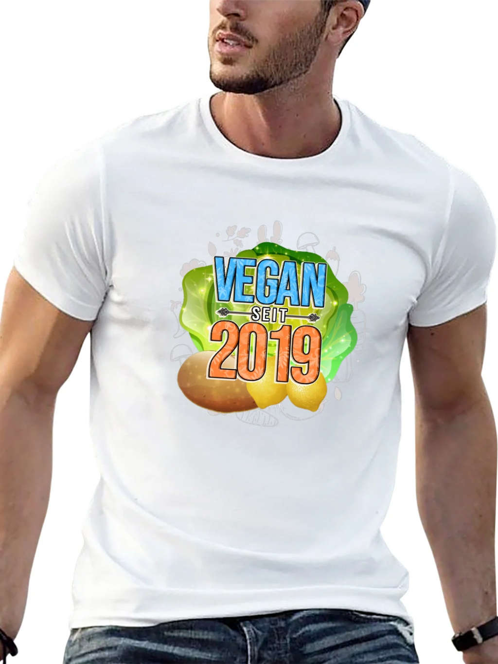 Vegan Seit 2019 T-Shirt - Black Tee product image 10