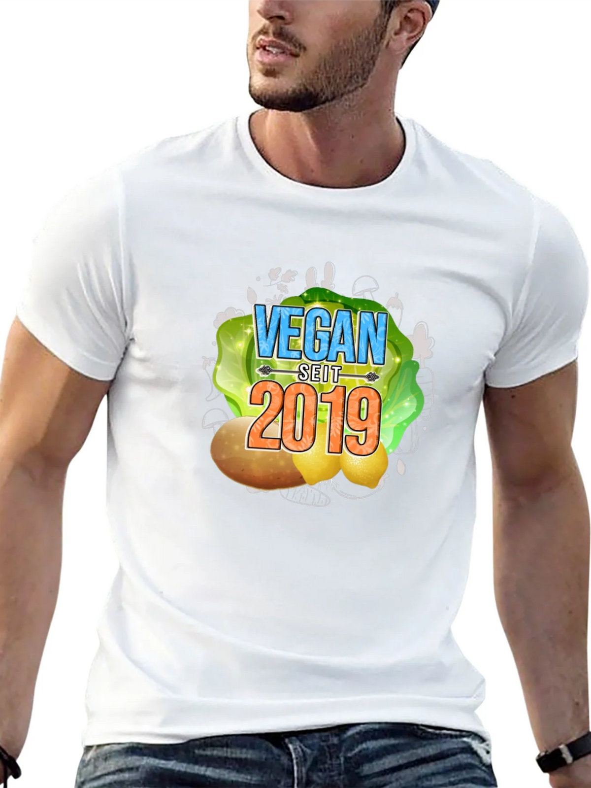 Vegan Seit 2019 T-Shirt - Black Tee product image 10