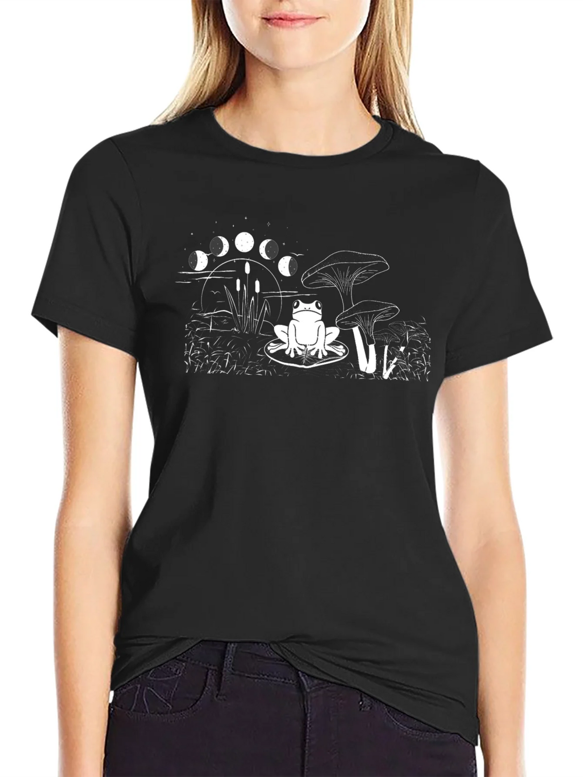 Frog on Lily Pad Graphic T-Shirt product image 2