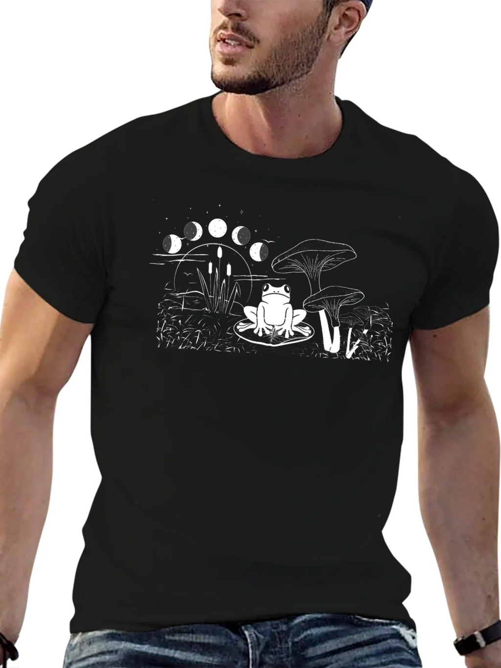 Frog on Lily Pad Graphic T-Shirt product image 6
