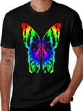Rainbow Butterfly Wings Black T-Shirt product image 1