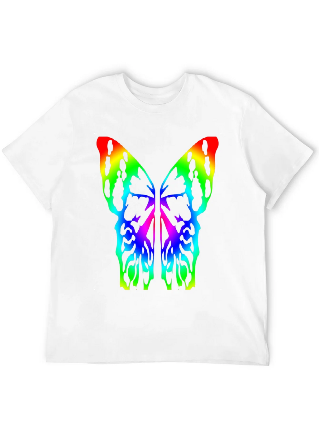 Rainbow Butterfly Wings Black T-Shirt product image 8
