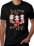 Christmas Axolotl Stocking T-Shirt product image 1