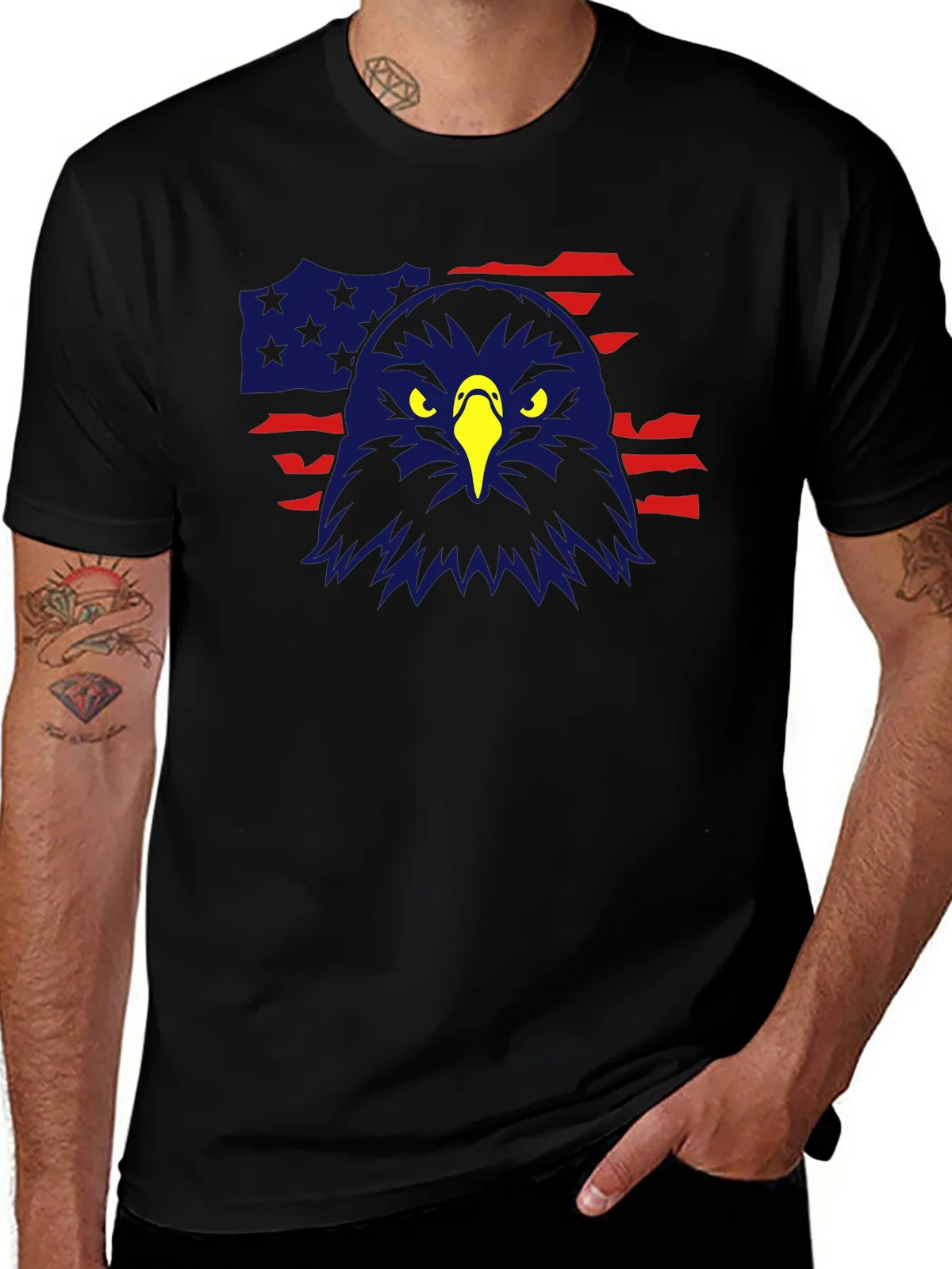 American Eagle Flag Graphic Tee - Patriotic Pride product image 1