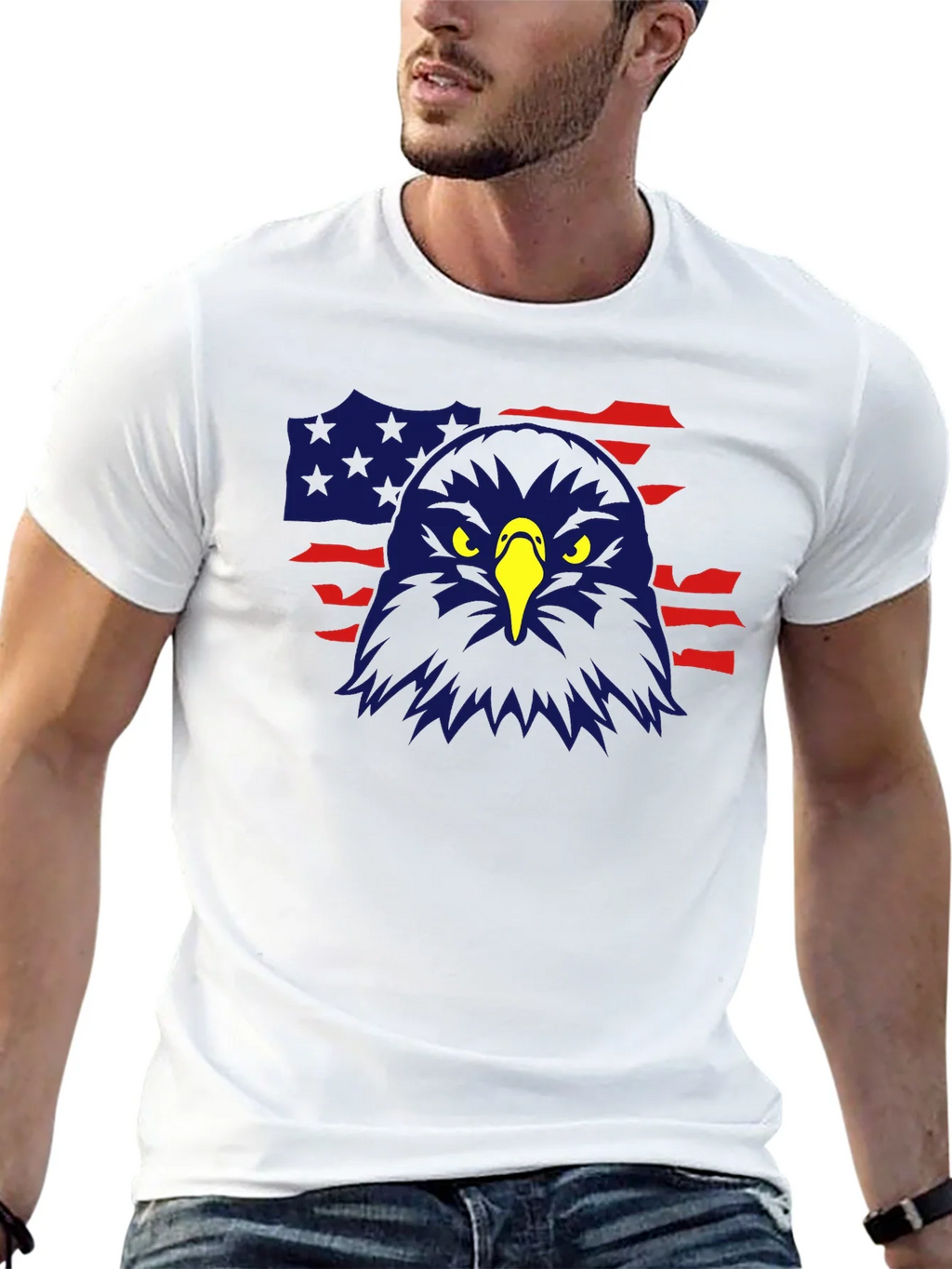 American Eagle Flag Graphic Tee - Patriotic Pride product image 12