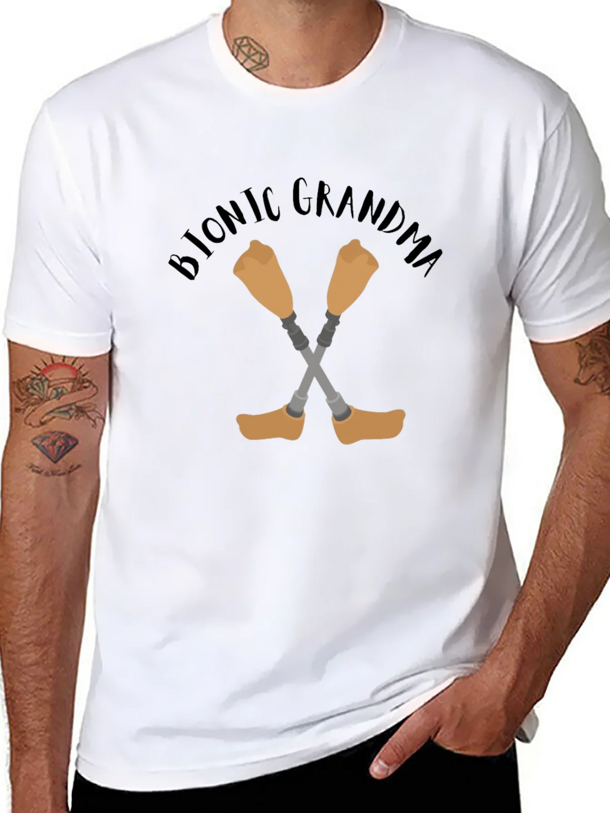 Bionic Grandma T-Shirt - Novelty Graphic Tee product image 7