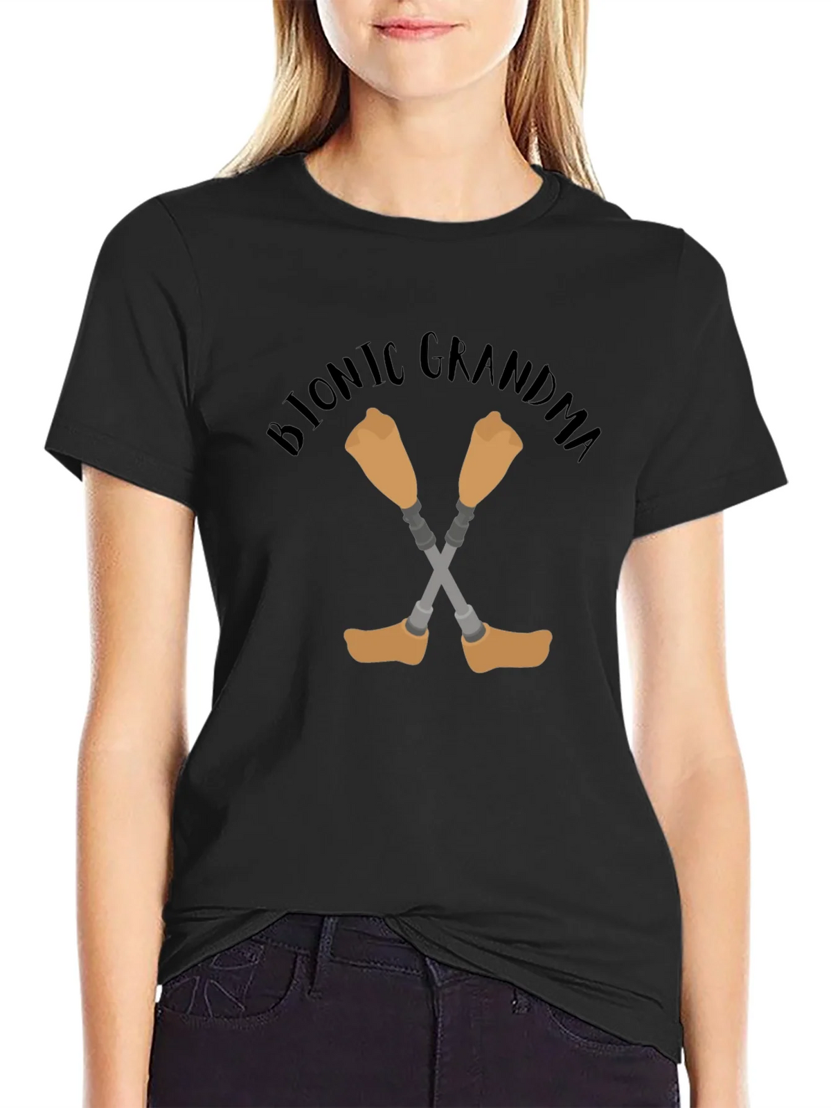 Bionic Grandma T-Shirt - Novelty Graphic Tee product image 2