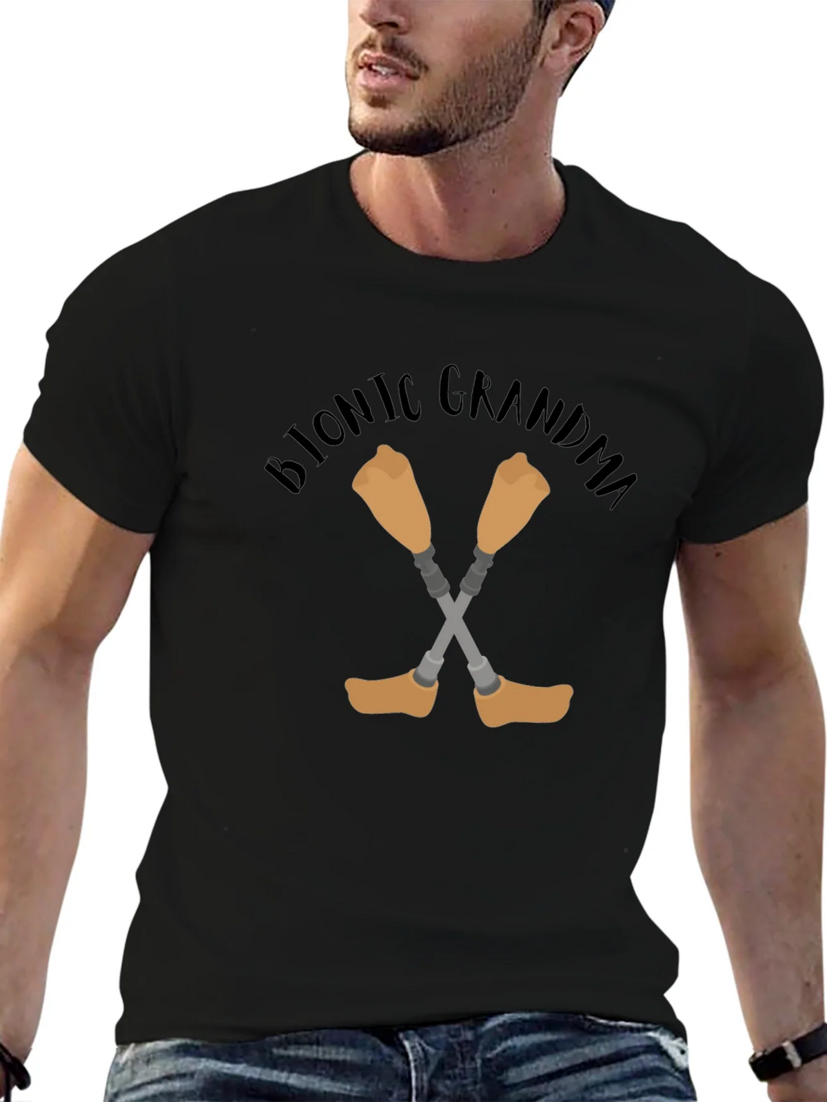 Bionic Grandma T-Shirt - Novelty Graphic Tee product image 6