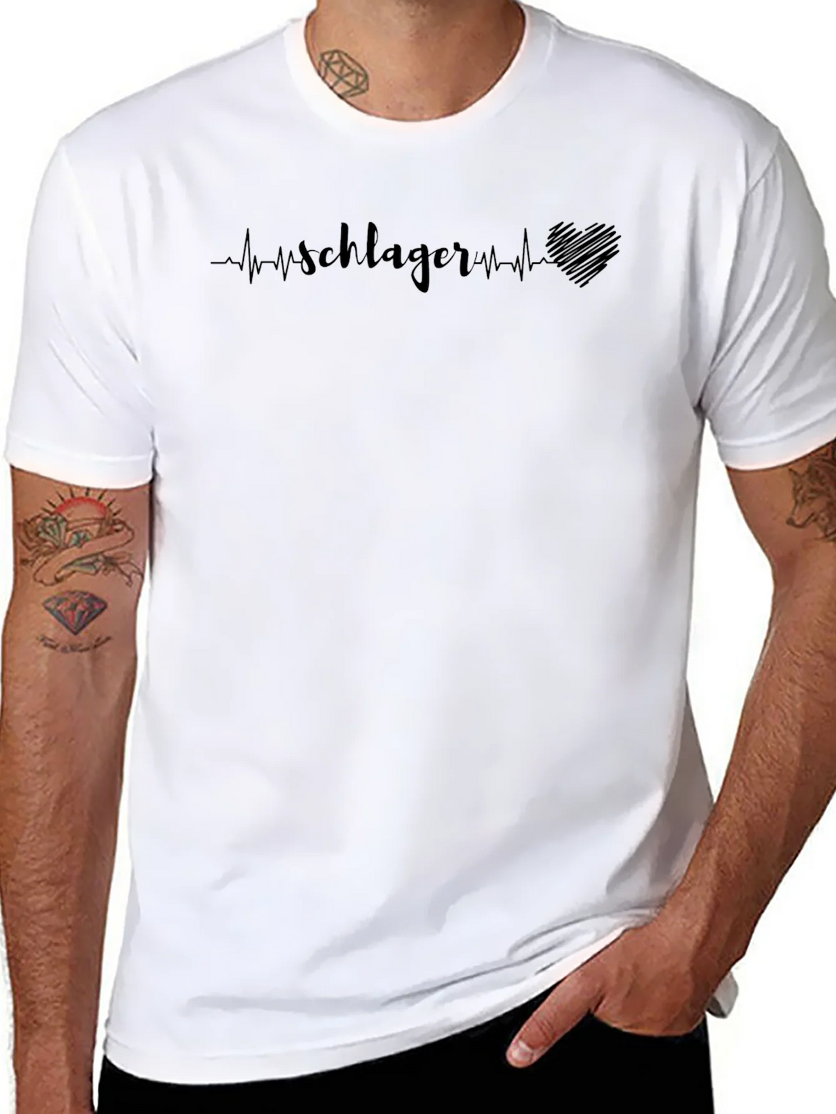 Schlager Heartbeat Graphic Tee - Mens Black T-Shirt product image 7