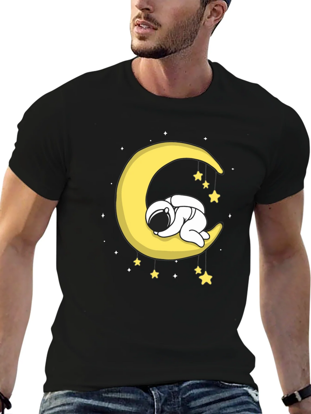 Astronaut Sleeping on Moon Graphic T-Shirt product image 6