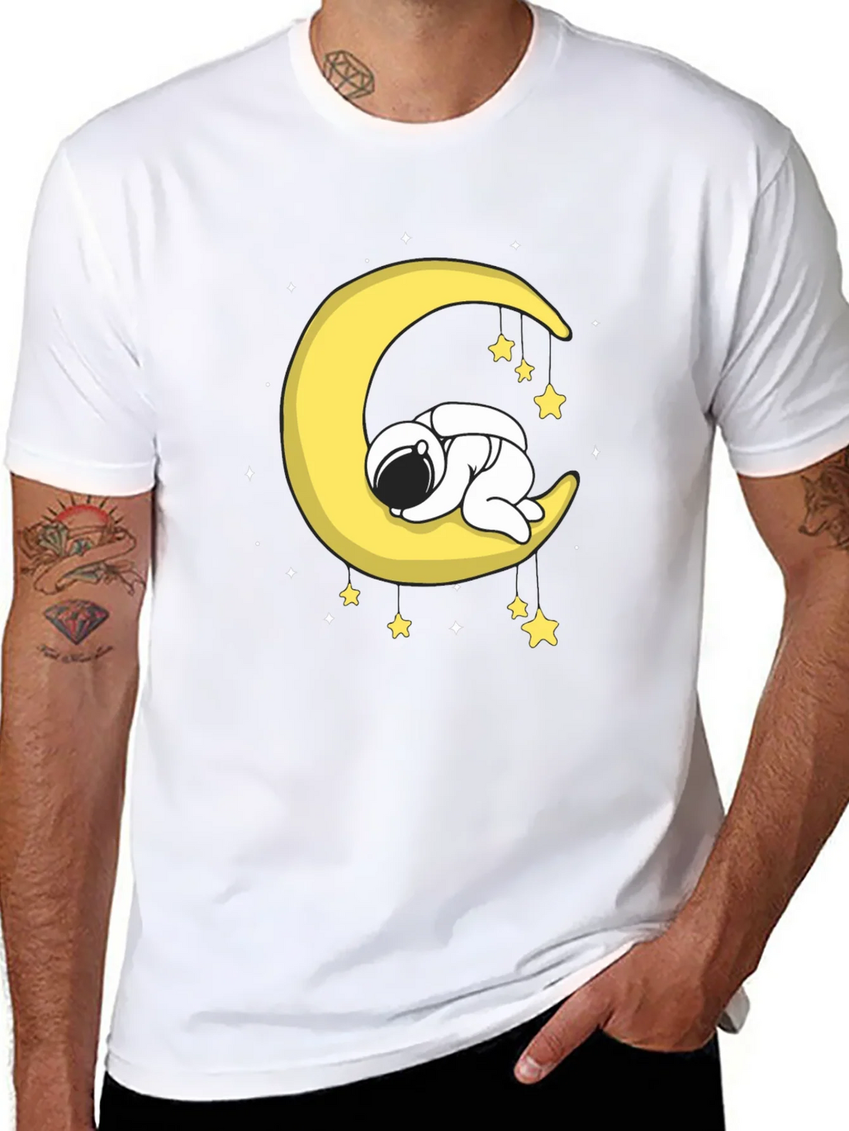 Astronaut Sleeping on Moon Graphic T-Shirt product image 7