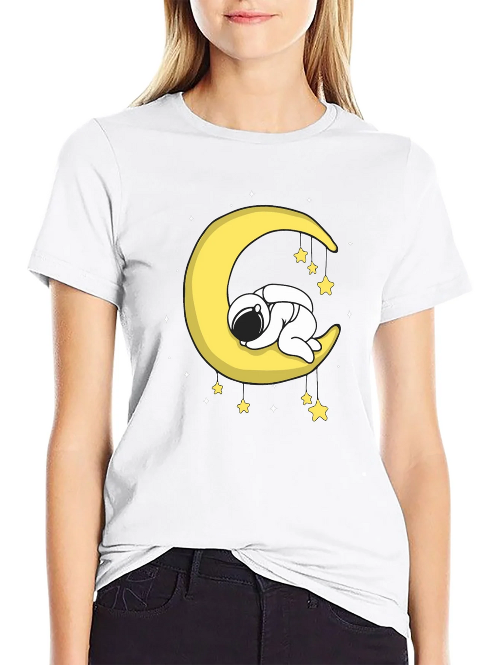 Astronaut Sleeping on Moon Graphic T-Shirt product image 8