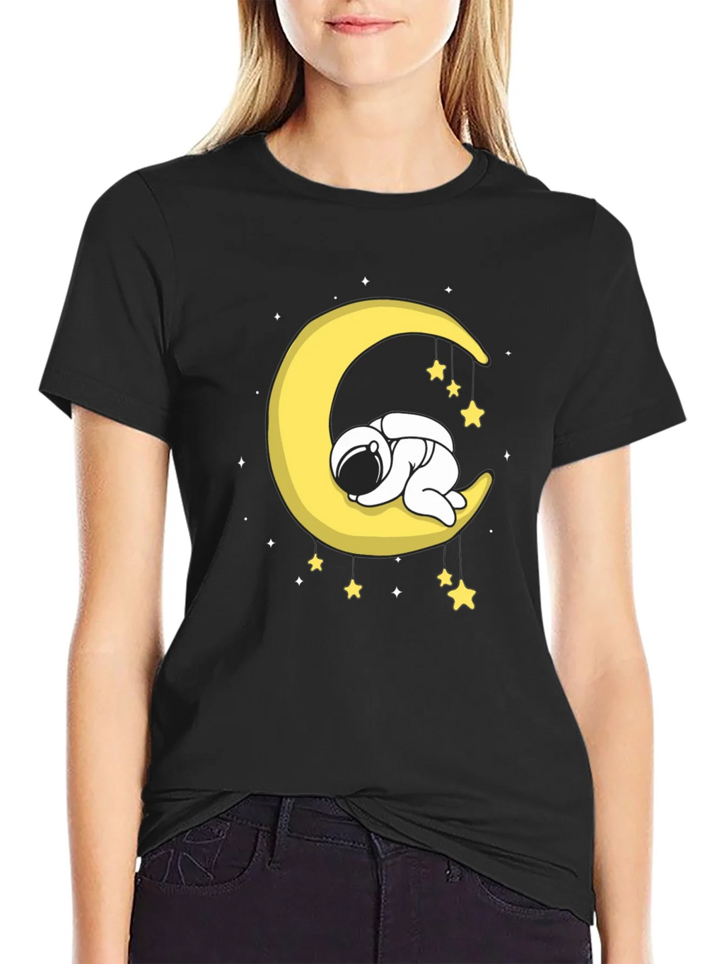 Astronaut Sleeping on Moon Graphic T-Shirt product image 2