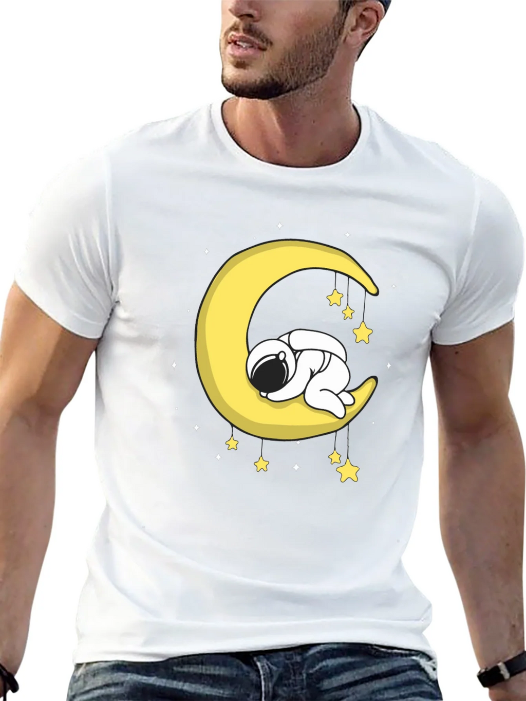 Astronaut Sleeping on Moon Graphic T-Shirt product image 12