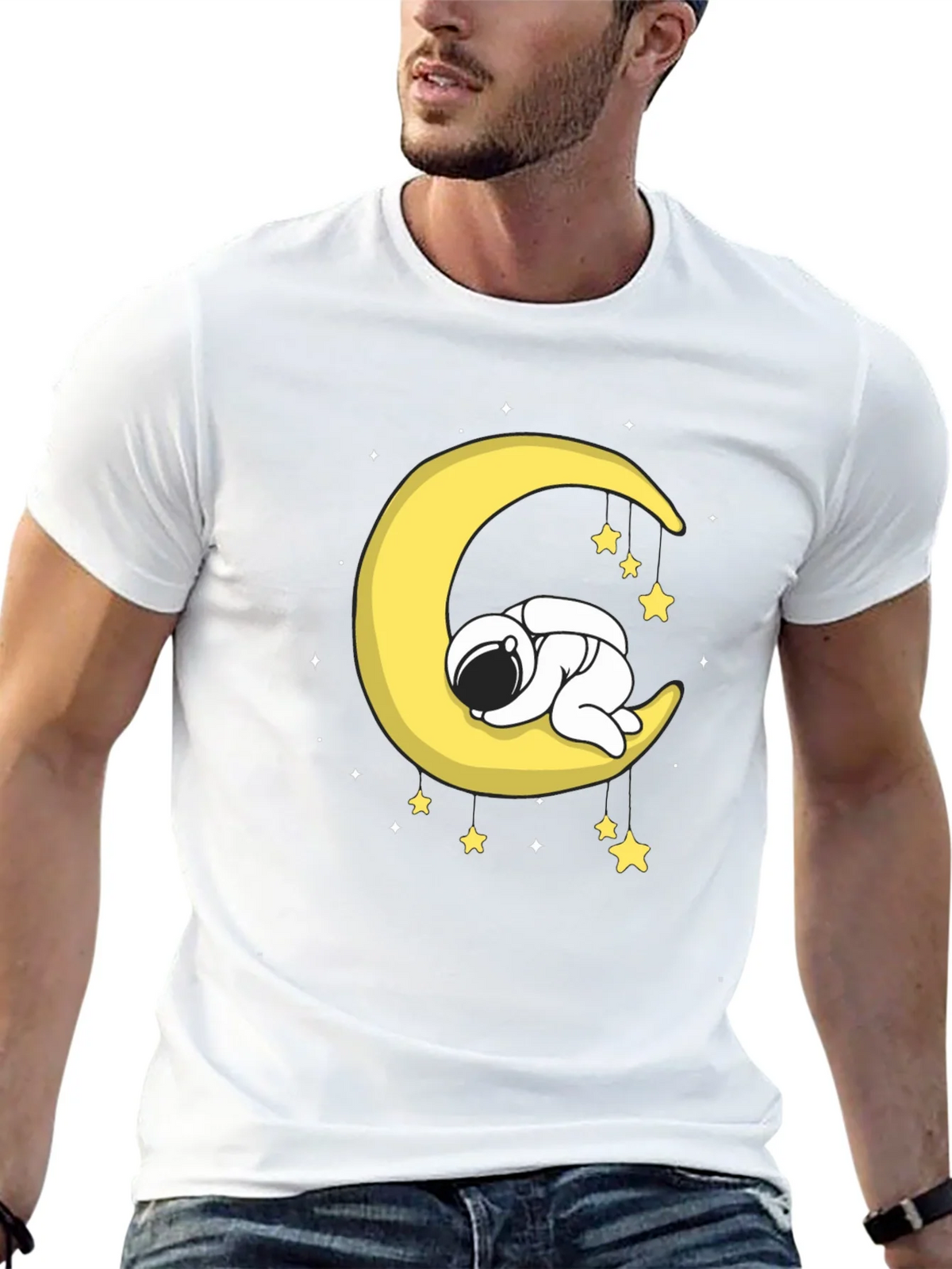 Astronaut Sleeping on Moon Graphic T-Shirt product image 12
