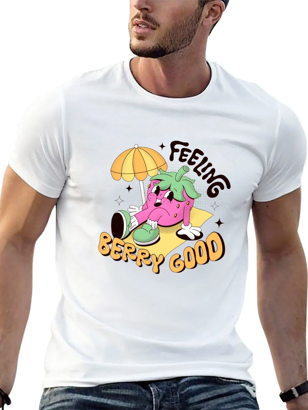 Feeling Berry Good Cartoon Graphic T-Shirt product image 4