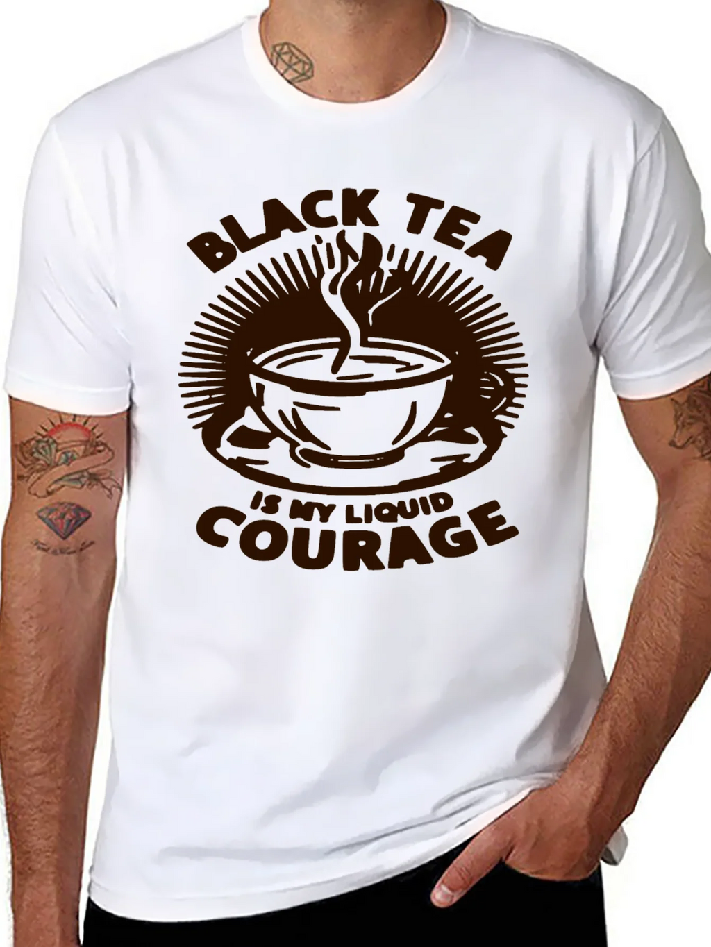 Black Tea Liquid Courage Graphic Tee product image 7