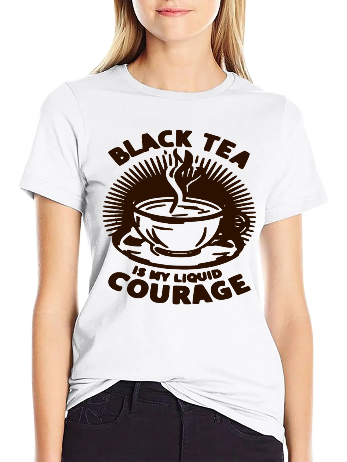 Black Tea Liquid Courage Graphic Tee product image 8
