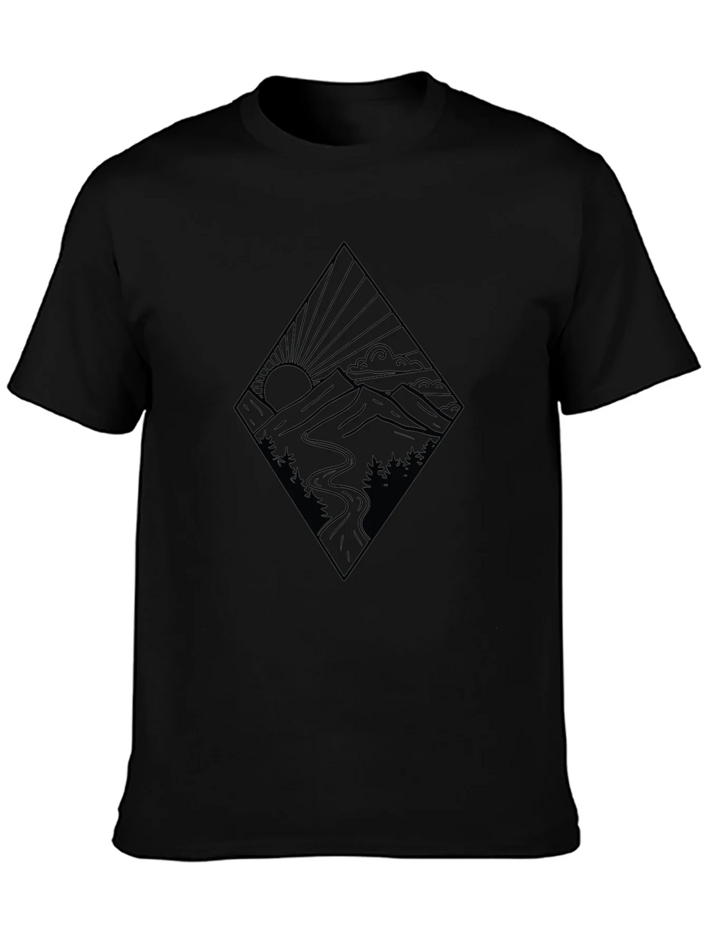 Mountainscape Graphic Black Tee product image 3