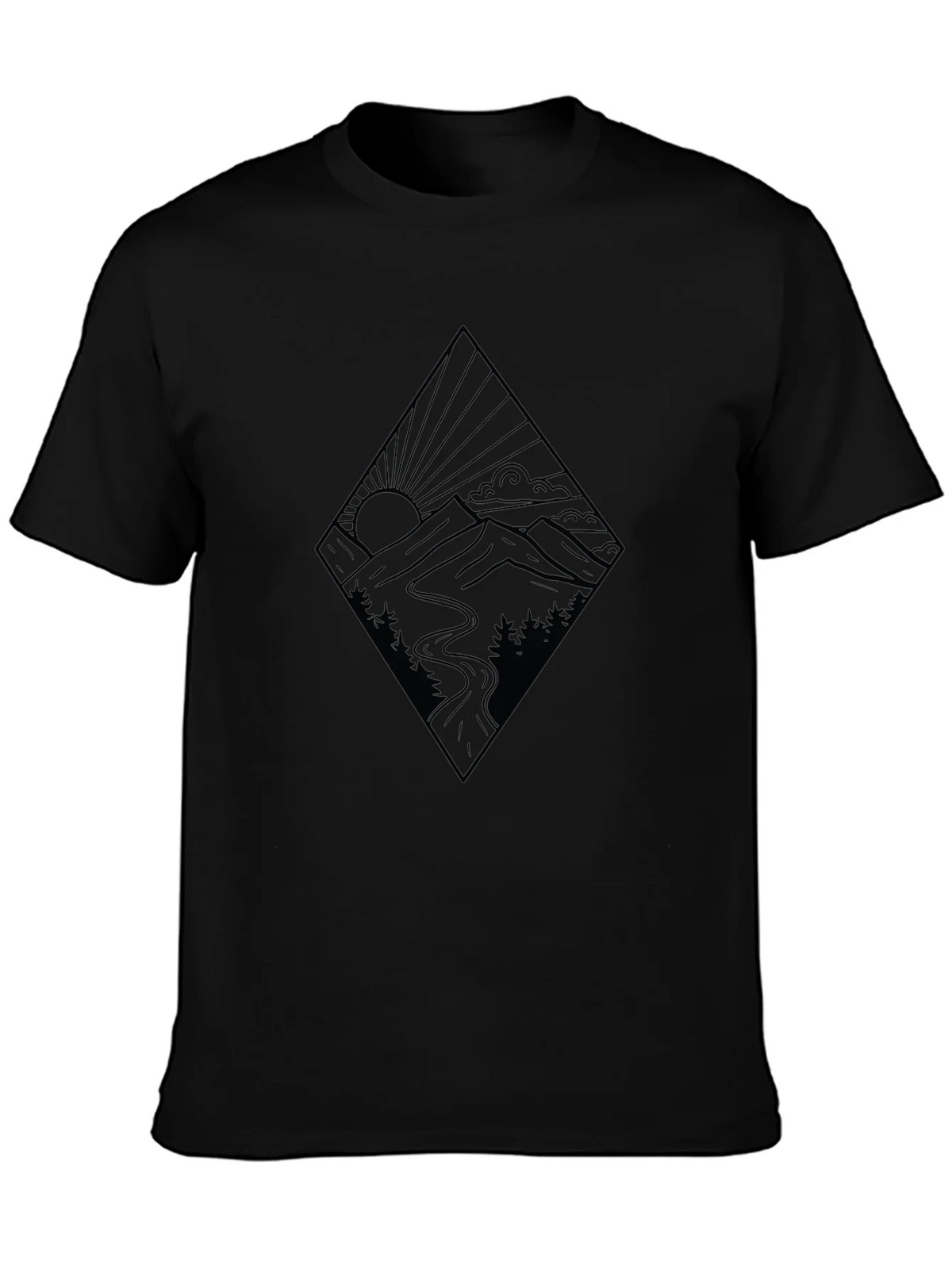 Mountainscape Graphic Black Tee product image 3