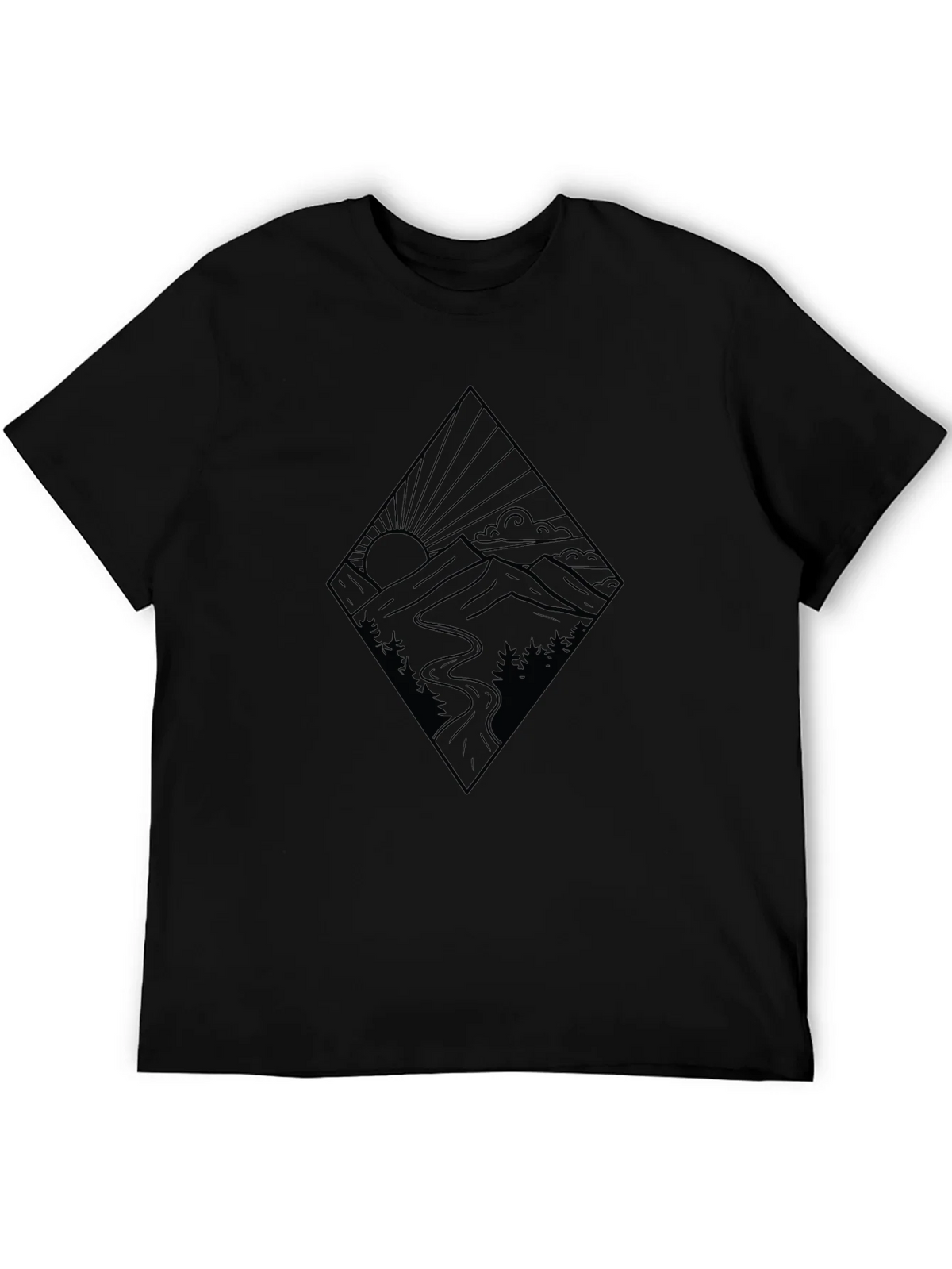 Mountainscape Graphic Black Tee product image 5