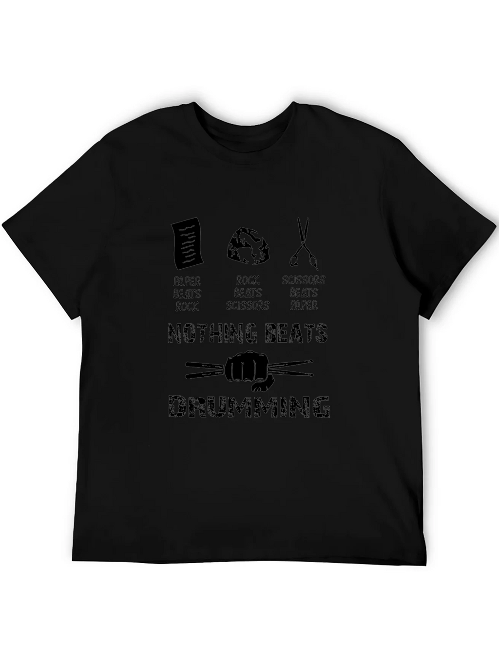 Drumming Beats All T-Shirt - Rock Paper Scissors Drummer Tee product image 5