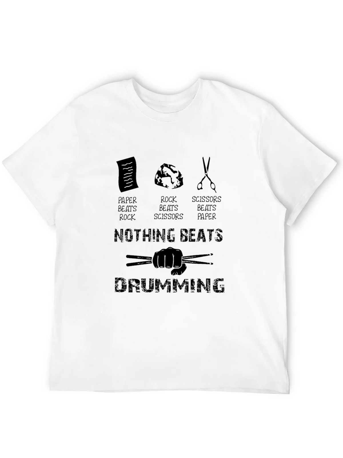 Drumming Beats All T-Shirt - Rock Paper Scissors Drummer Tee product image 11