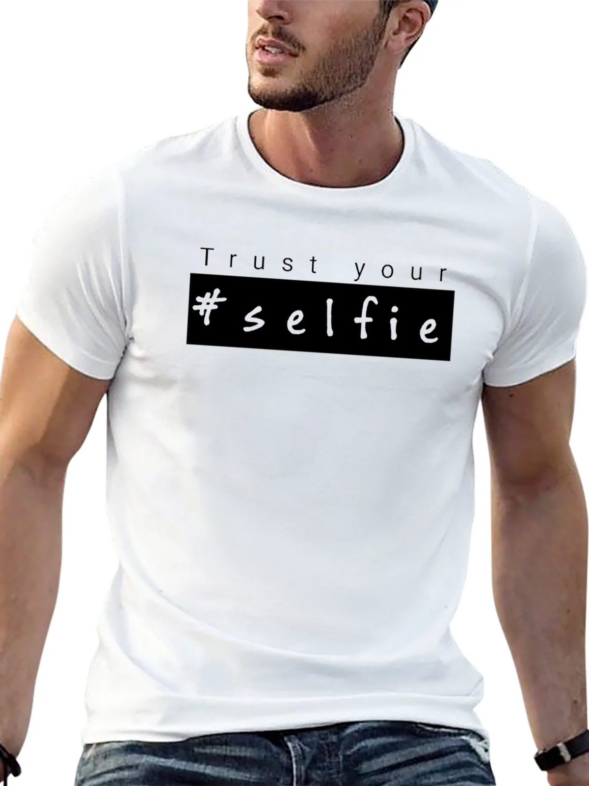 Trust Your #selfie T-Shirt - Black product image 12