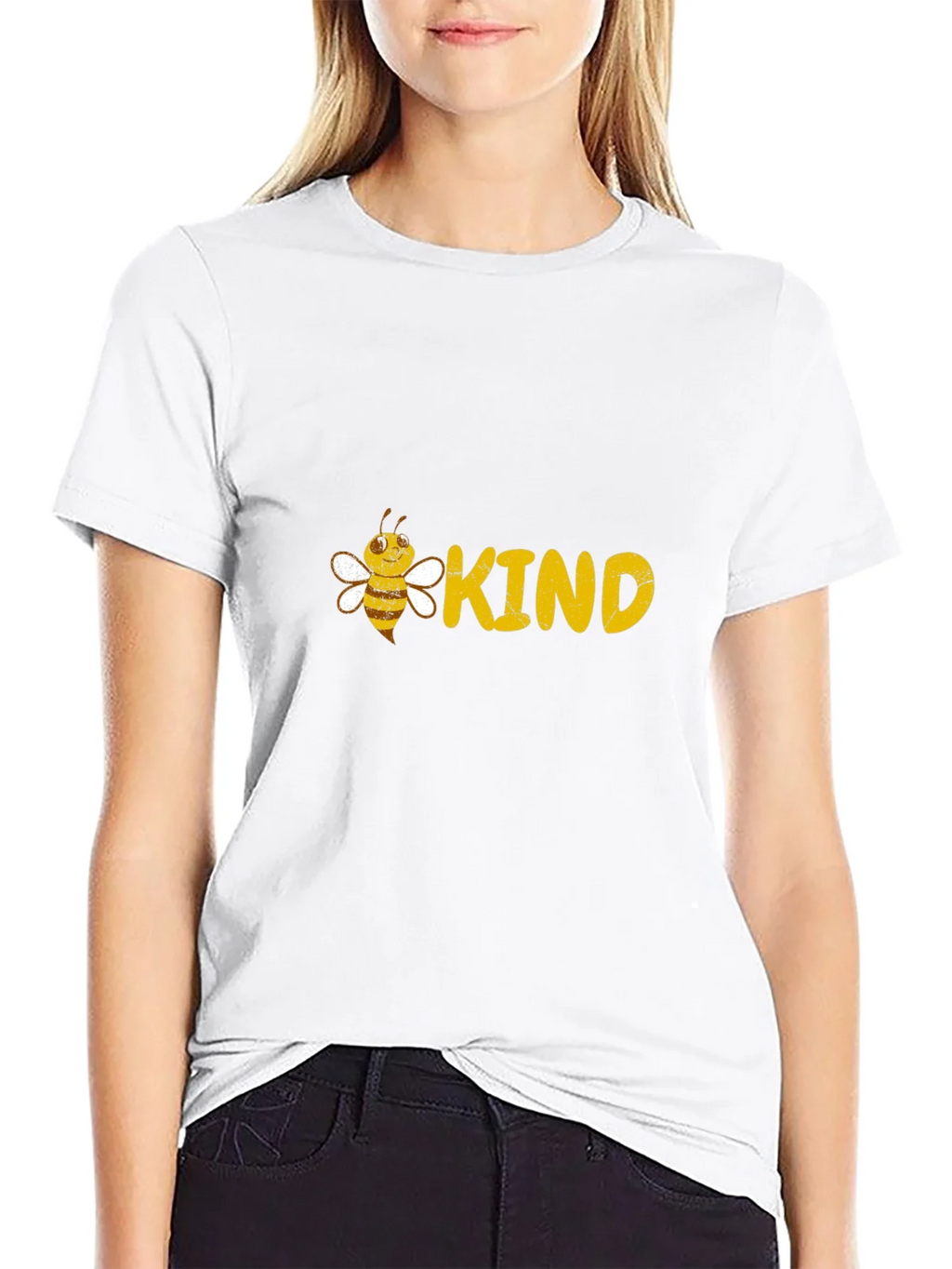 Bee Kind Graphic Tee - Black Cotton T-Shirt product image 8