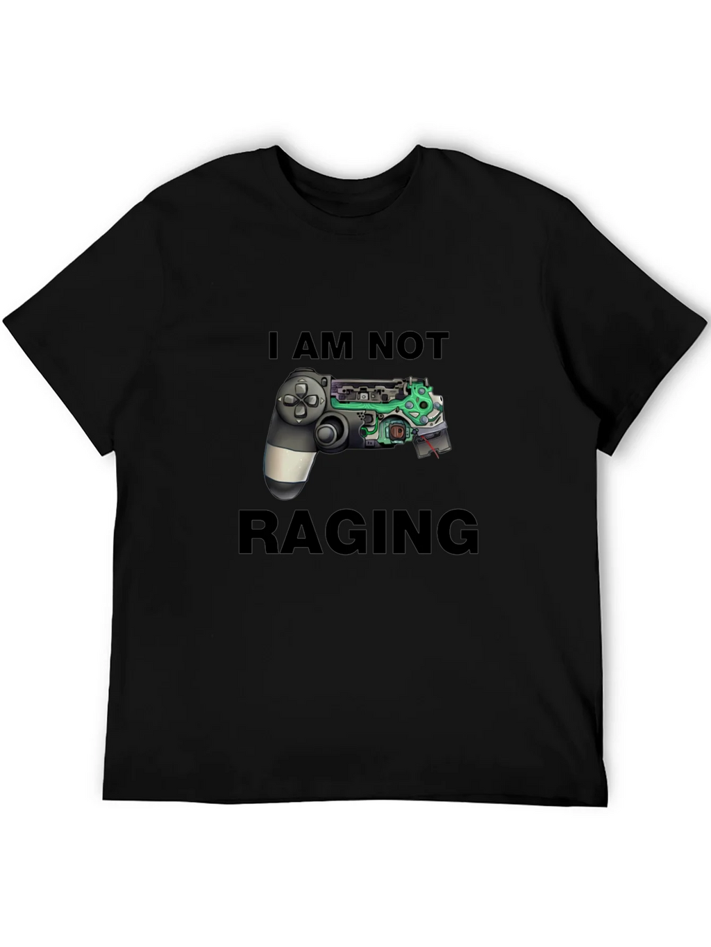 I Am Not Raging Gamer T-Shirt - Black Graphic Tee product image 5