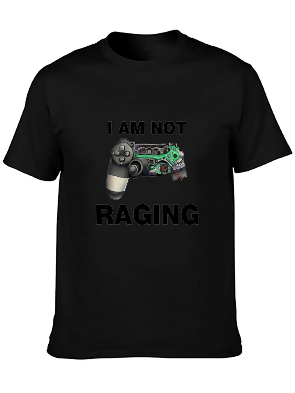I Am Not Raging Gamer T-Shirt - Black Graphic Tee product image 3