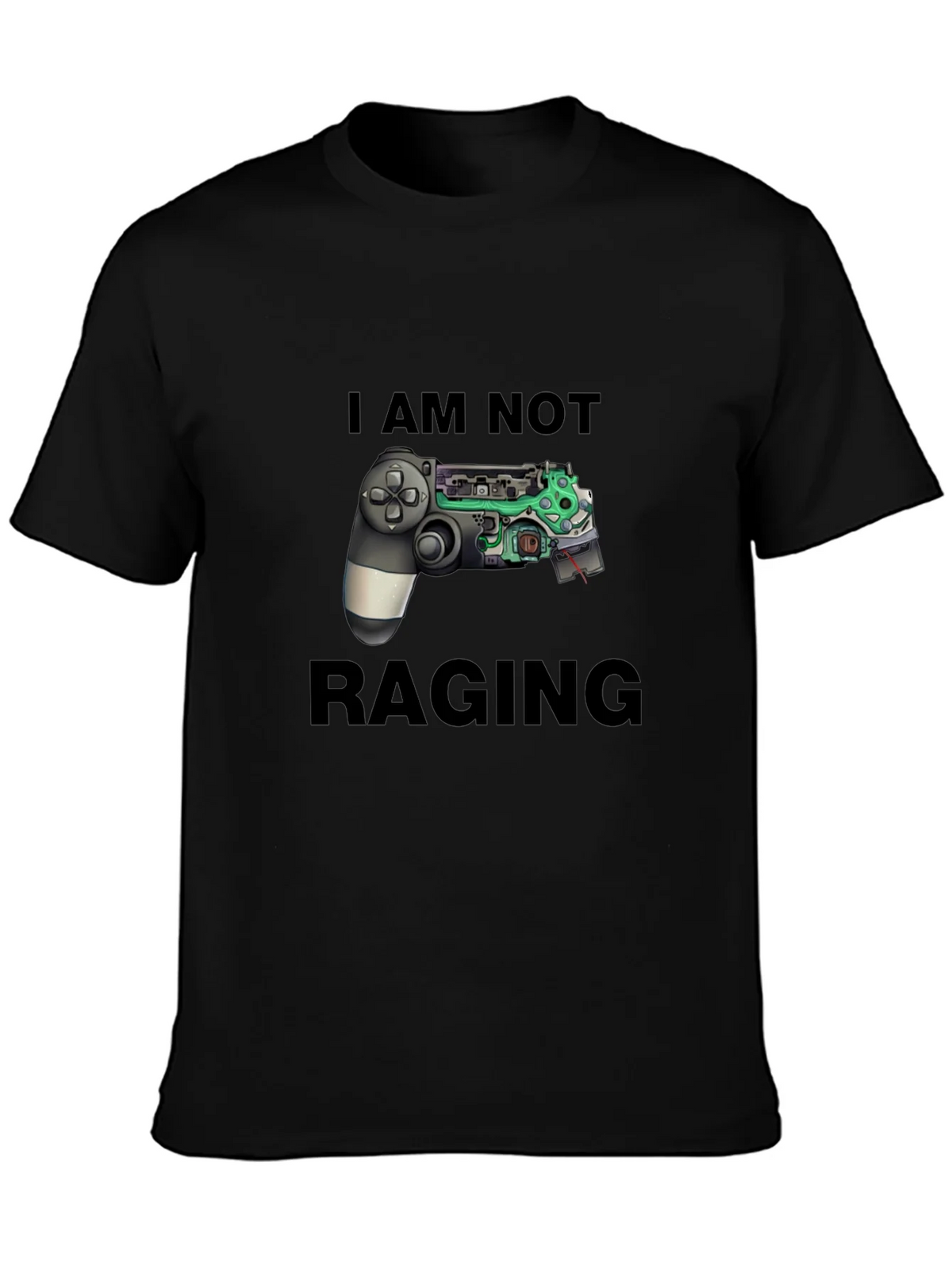 I Am Not Raging Gamer T-Shirt - Black Graphic Tee product image 3