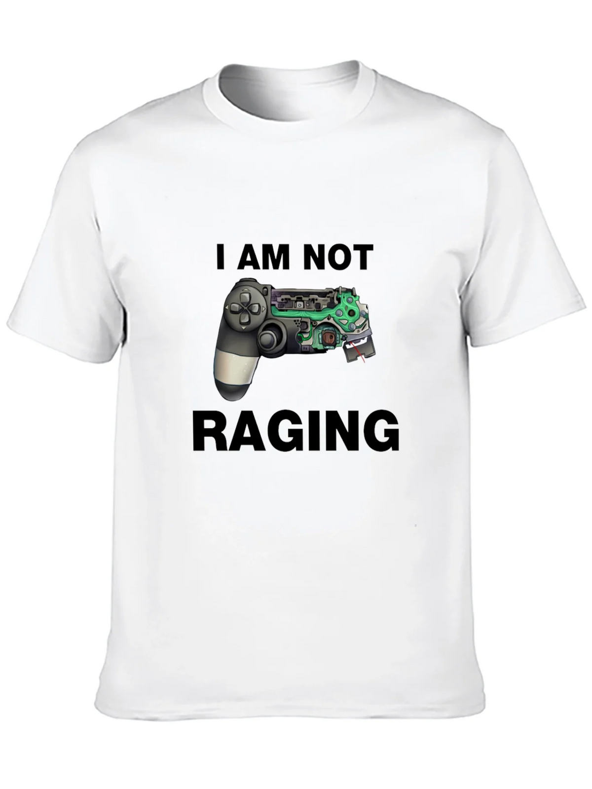I Am Not Raging Gamer T-Shirt - Black Graphic Tee product image 9