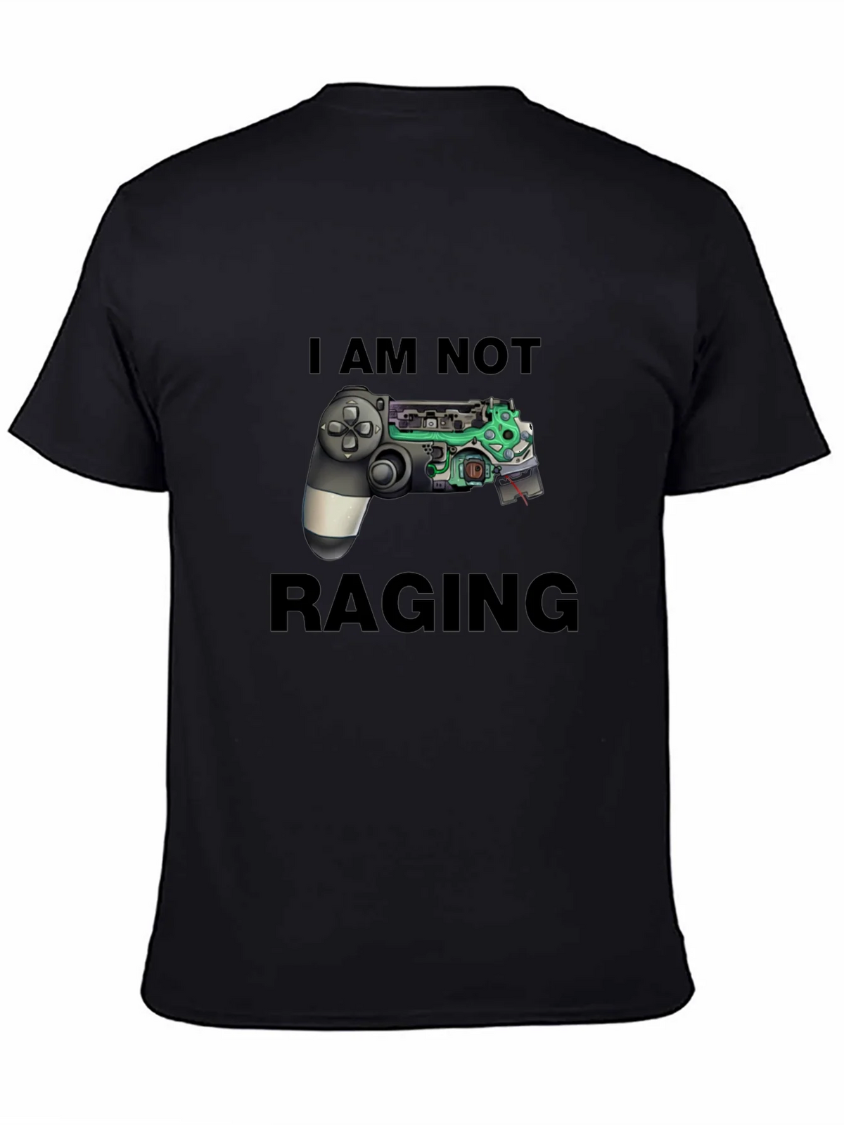 I Am Not Raging Gamer T-Shirt - Black Graphic Tee product image 4