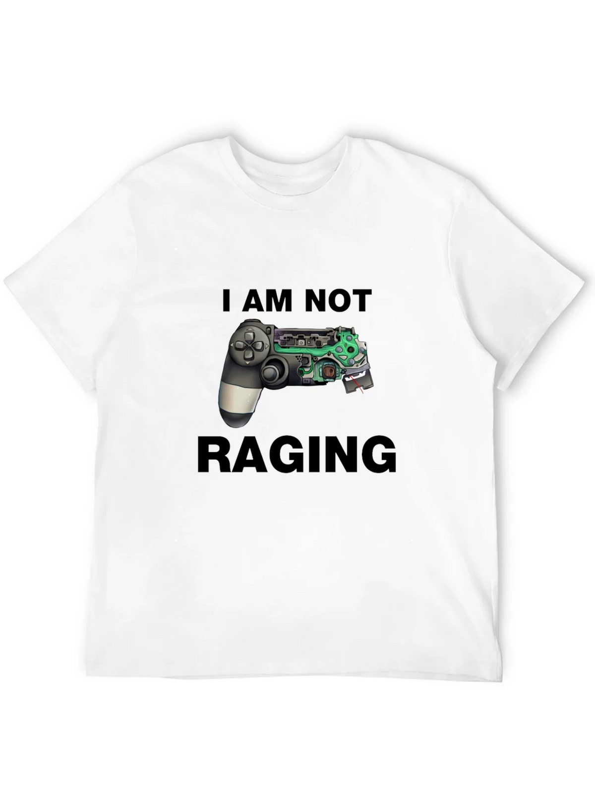 I Am Not Raging Gamer T-Shirt - Black Graphic Tee product image 11