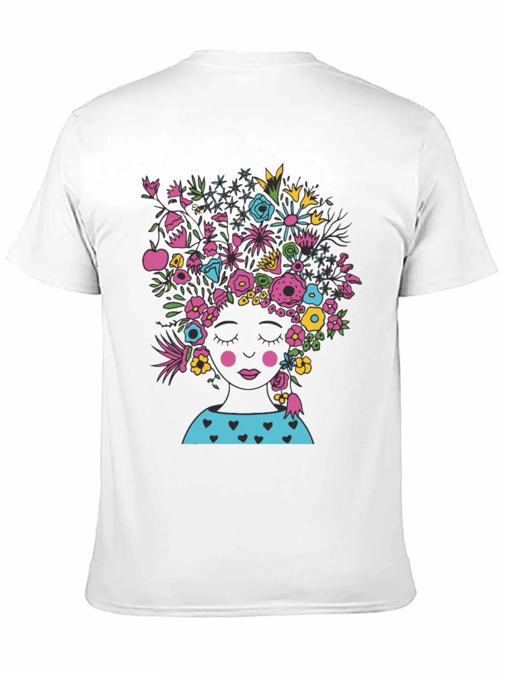 Floral Head Black Tee - Stylish Graphic T-Shirt product image 10