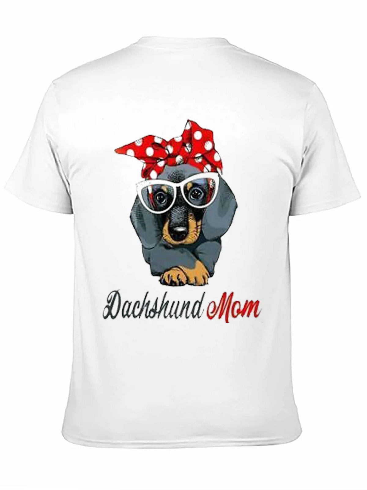 Dachshund Mom T-Shirt: Cute Dog Bandana & Glasses Tee product image 10