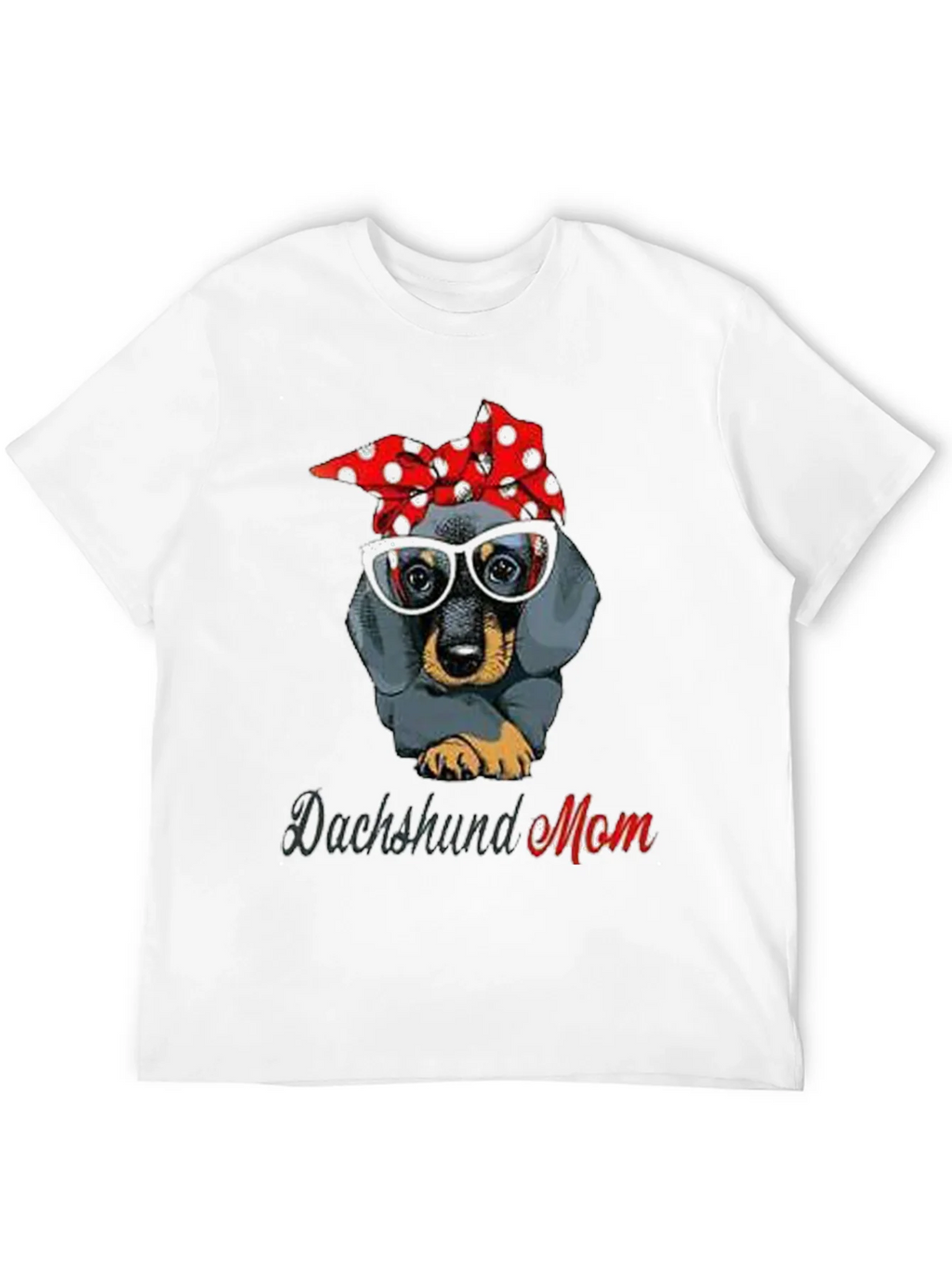 Dachshund Mom T-Shirt: Cute Dog Bandana & Glasses Tee product image 11