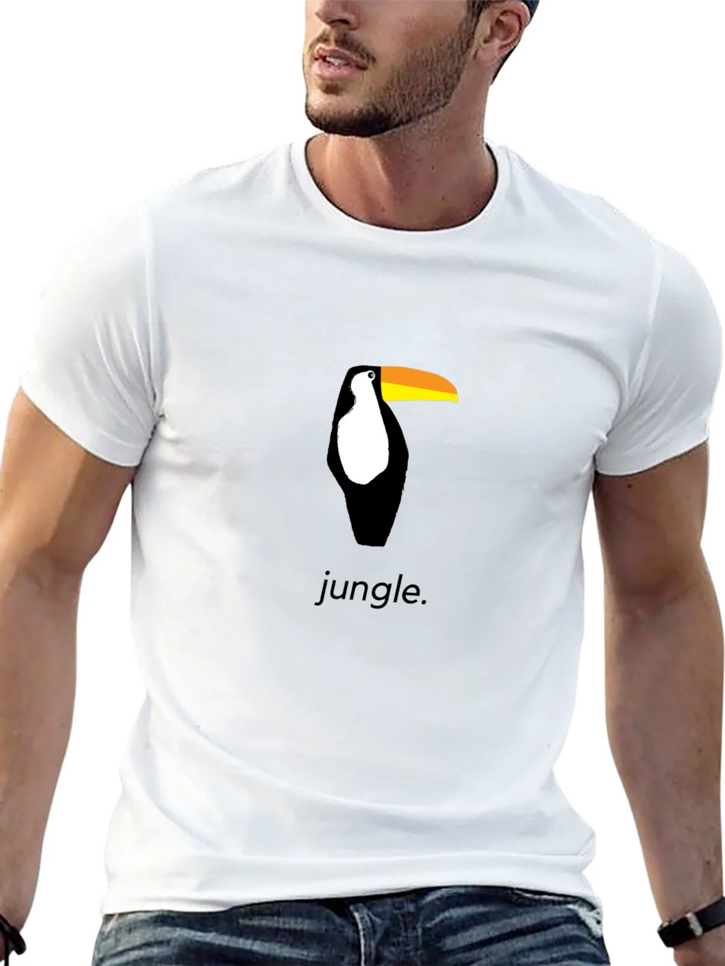 Toucan Jungle Graphic Tee - Black Cotton Shirt product image 12