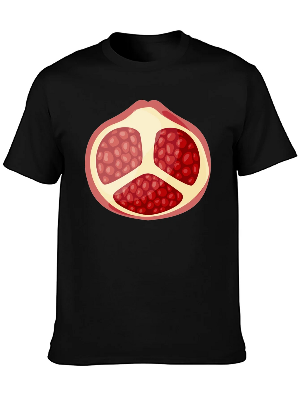 Pomegranate Graphic Black T-Shirt - Fruit Lover Tee product image 2