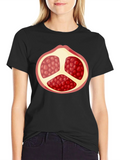 Pomegranate Graphic Black T-Shirt - Fruit Lover Tee product image 1