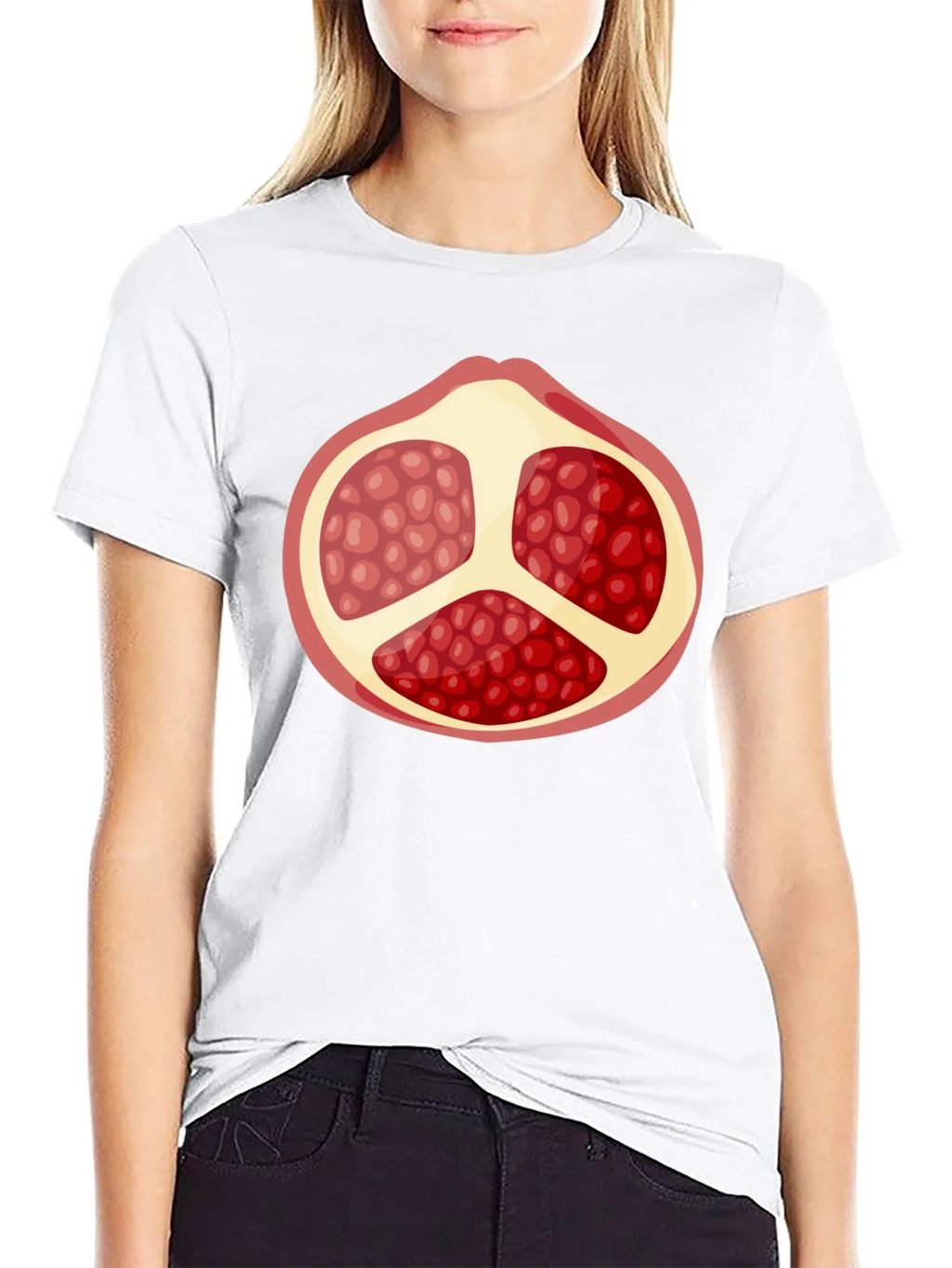 Pomegranate Graphic Black T-Shirt - Fruit Lover Tee product image 6