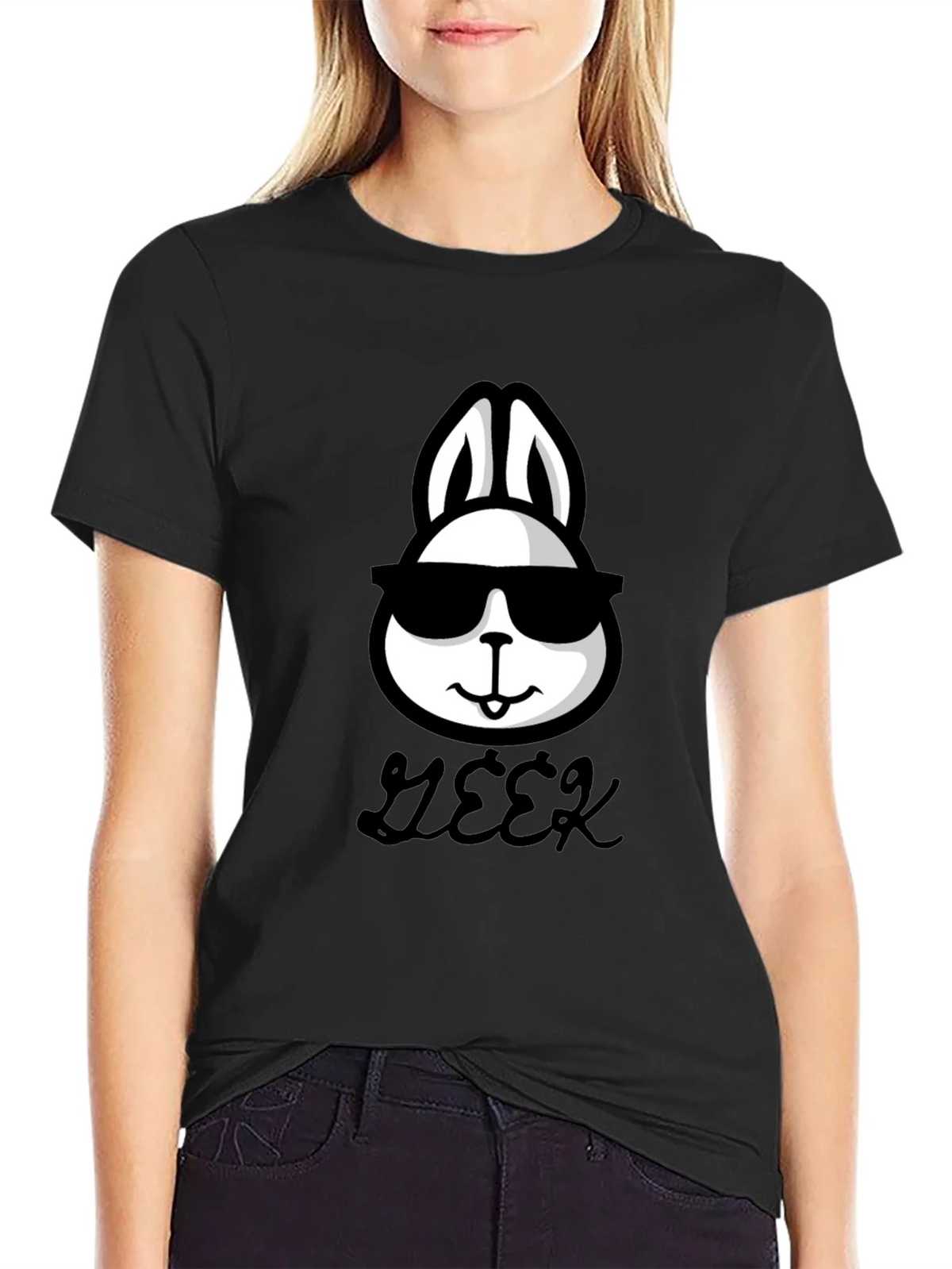 Cool Geek Rabbit T-Shirt - Stylish & Comfortable product image 2