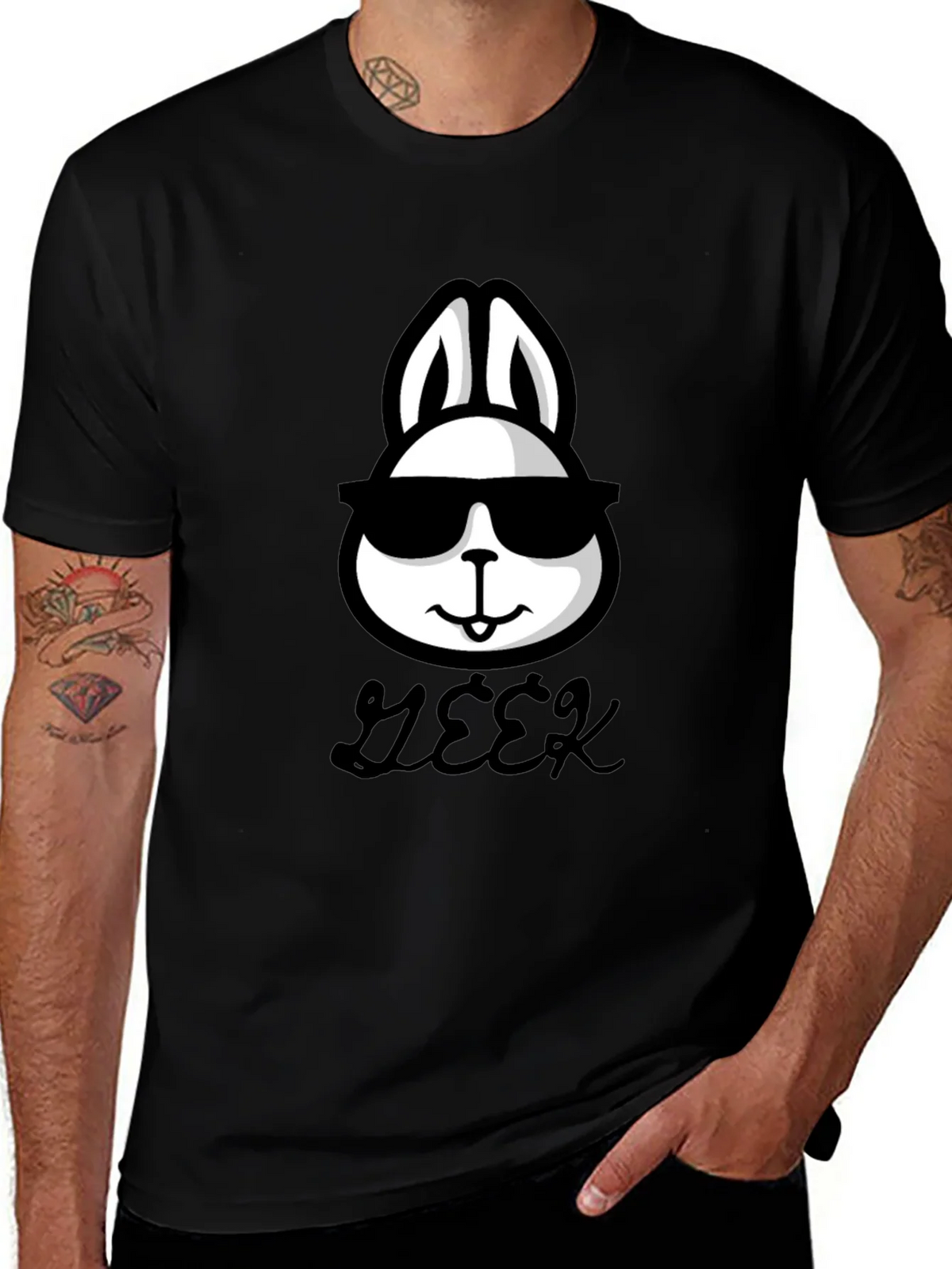 Cool Geek Rabbit T-Shirt - Stylish & Comfortable product image 1