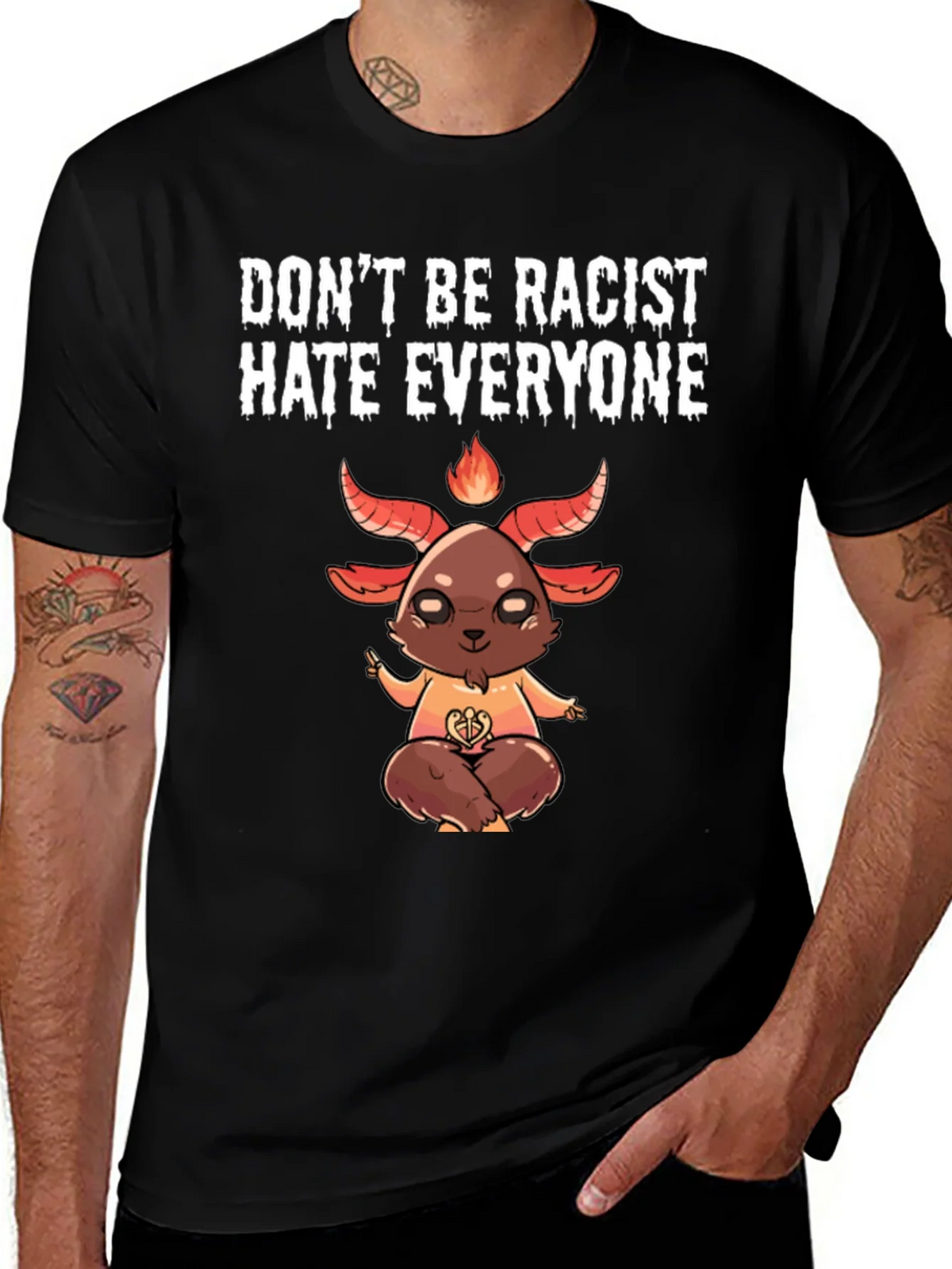 Dont Be Racist Hate Everyone Graphic Tee product image 1