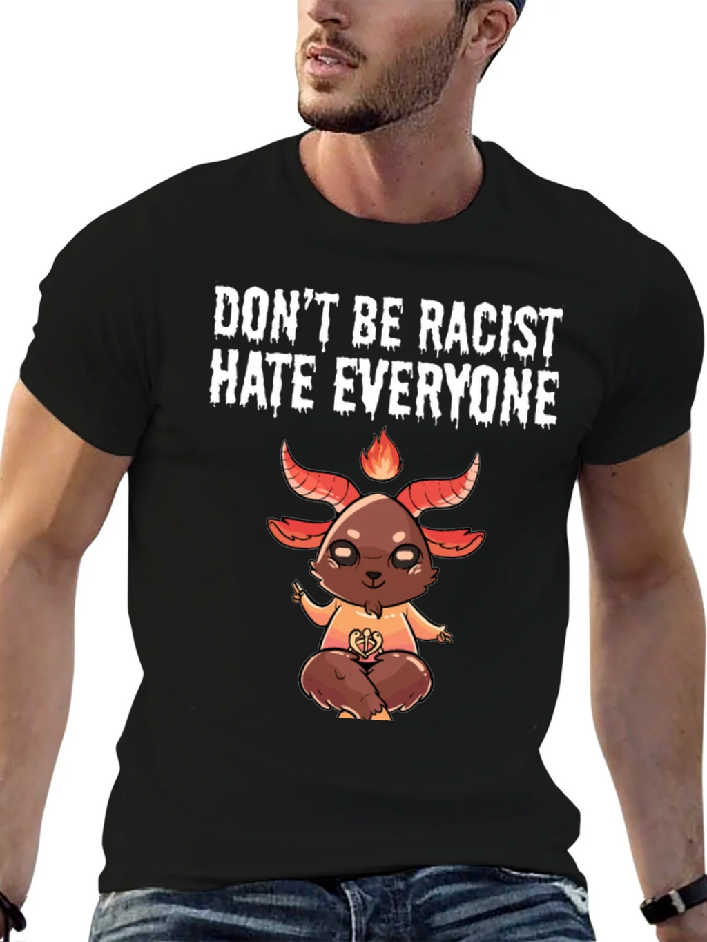 Dont Be Racist Hate Everyone Graphic Tee product image 6