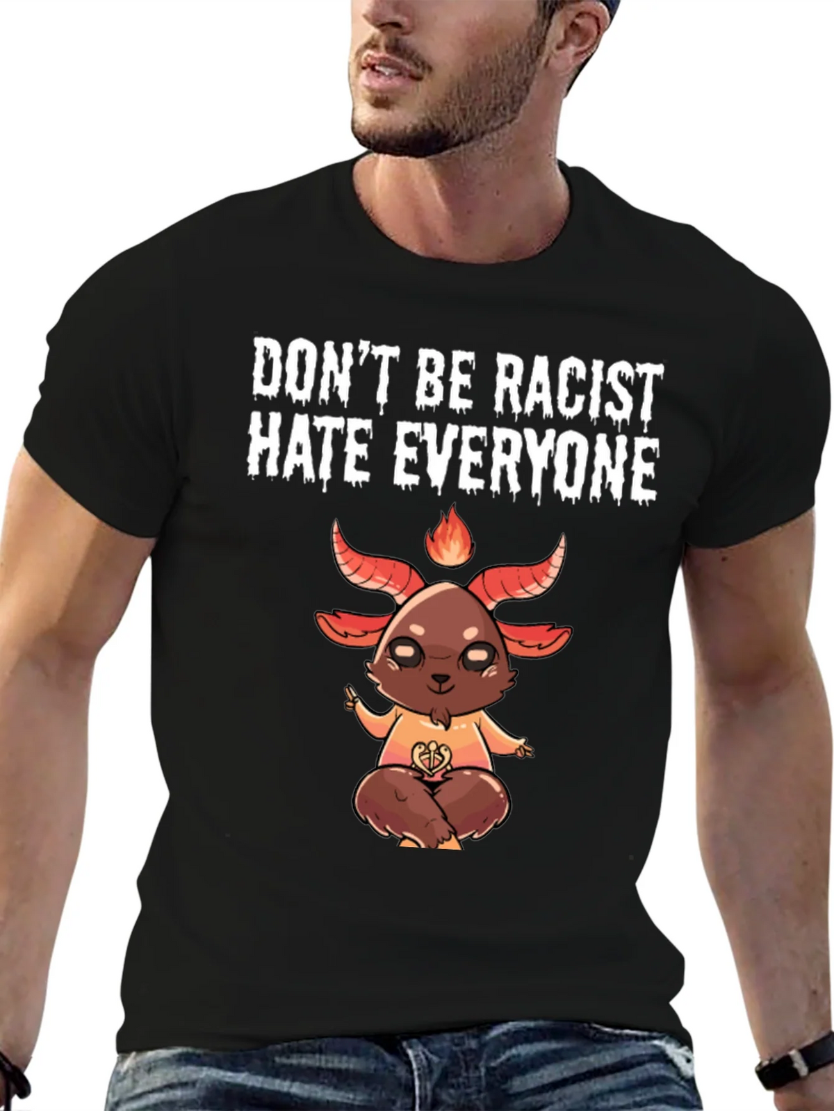 Dont Be Racist Hate Everyone Graphic Tee product image 6