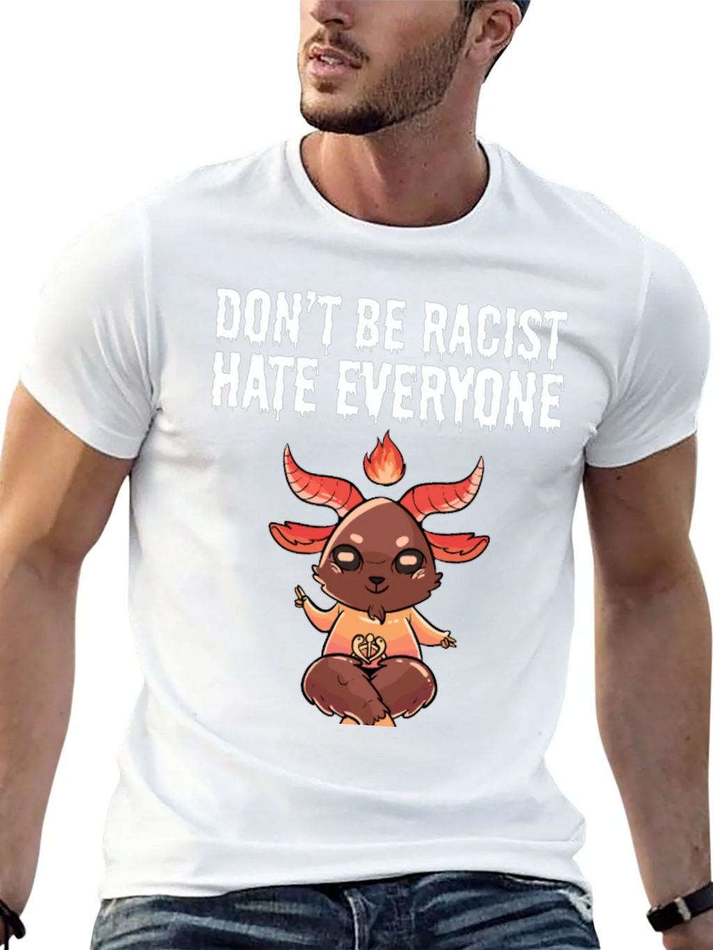 Dont Be Racist Hate Everyone Graphic Tee product image 12