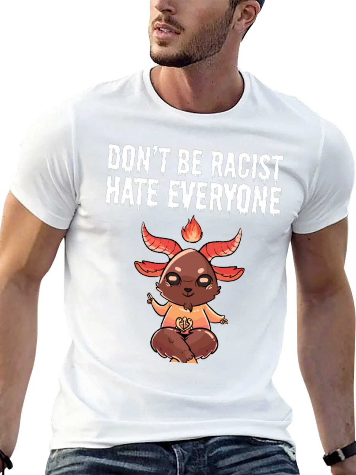 Dont Be Racist Hate Everyone Graphic Tee product image 12