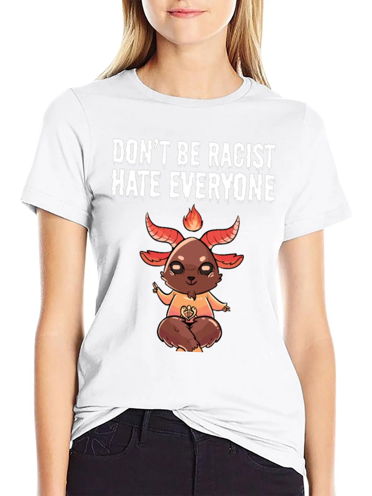 Dont Be Racist Hate Everyone Graphic Tee product image 8